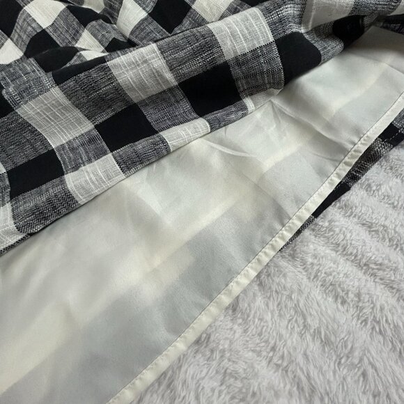 Corey Lynn Calter Womens Black White Gingham Off-Shoulder Ruffle Dress Medium - Picture 7 of 8